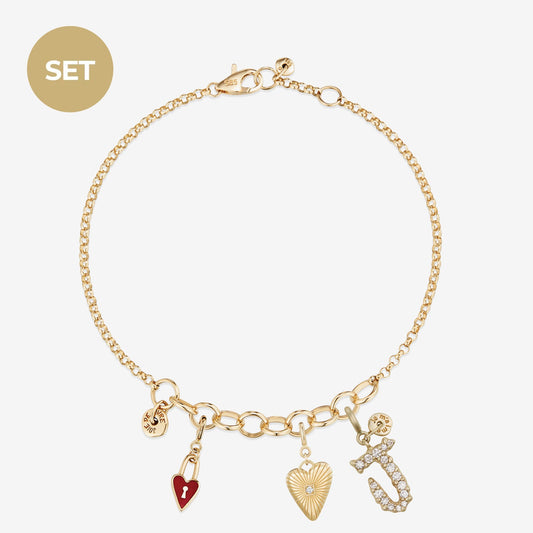 La vie de Paris Gold Bracelet Set