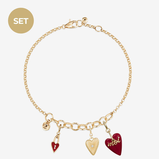 La vie de Paris Gold Bracelet Set