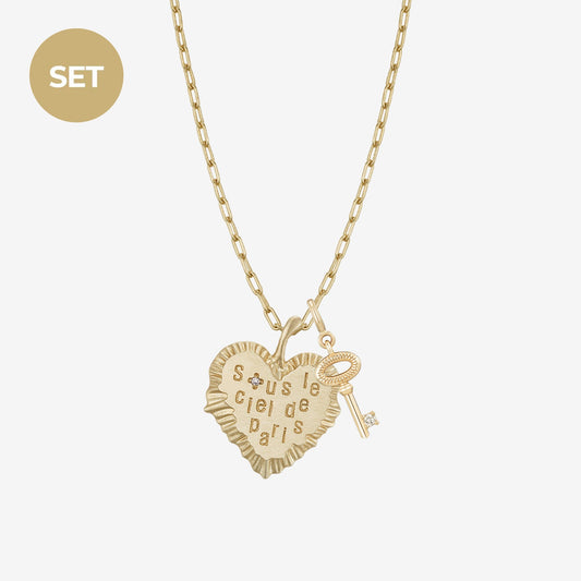 La vie de Paris Gold Necklace Set