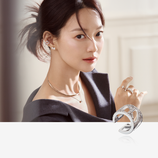 [Worn by Shin Min-ah] Sensuelle Silver Ear Cuff JDSET3F08ZC