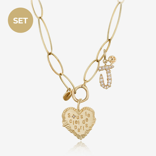 La vie de Paris Gold Necklace Set