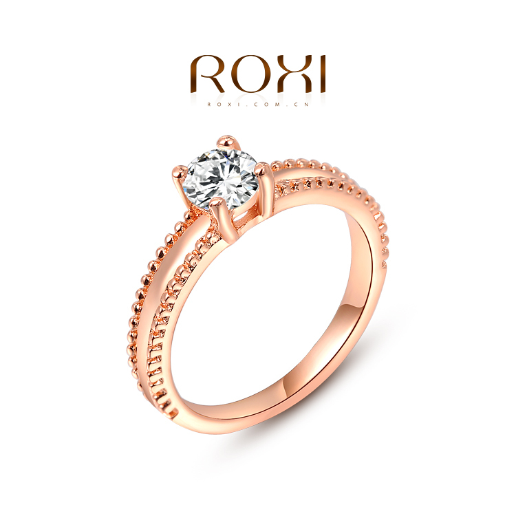 1PCS Free Shipping Rose Gold Plated Cubic Zirconia 