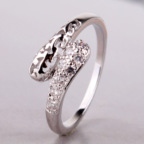 Best Selling  Engagement  Wedding  Band Rings  Set Silver 