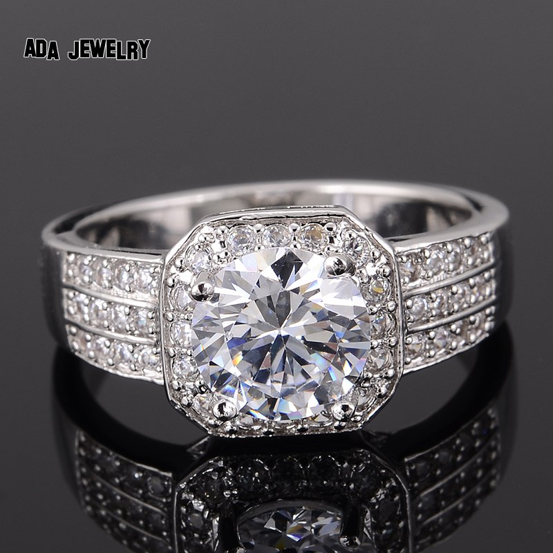 Zircon Rings for Women Wedding Ring Big Crystal Jewelry