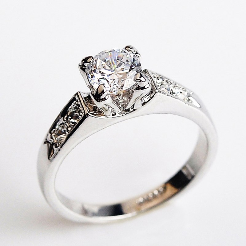 Italina 925 sterling silver Jewelry CZ Diamond Rings for women wedding ...