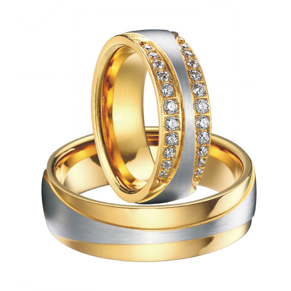 luxury 18k gold  plating health titanium jewelry engagement  
