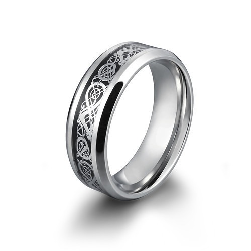 Free Shipping Dragon Tungsten Carbide Ring Mens Jewelry Wedding Band ...